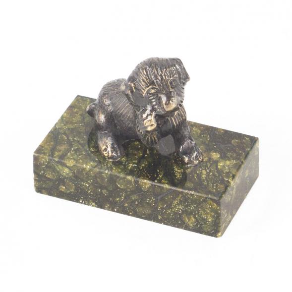 Статуэтка из бронзы и змеевика &amp;quot;Собачка малая №9&amp;quot; 118757