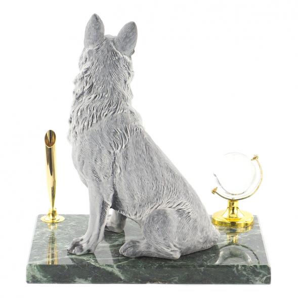 Подставка под ручку &amp;quot;Овчарка&amp;quot; змеевик мрамолит 118792