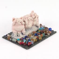 Сувенир "Три поросенка" из мрамолита