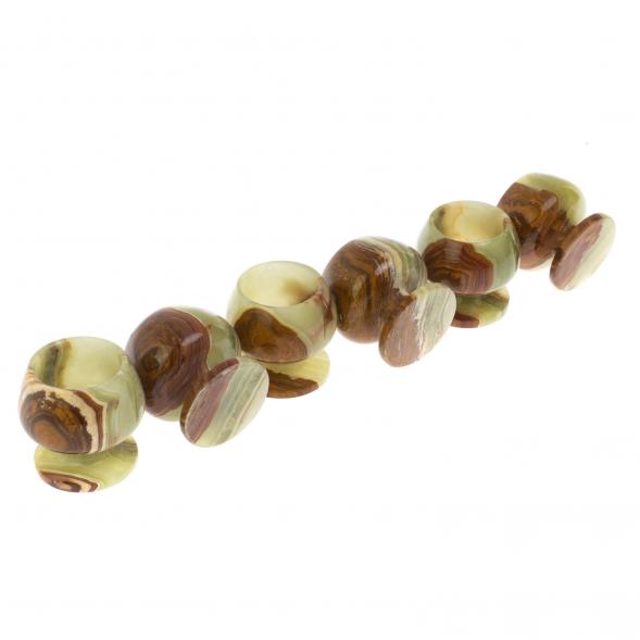 Набор больших рюмок 6 шт из оникса 6х6х6 см в коробке (2,5х2,5) 128822