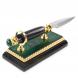 Канцелярский нож для бумаг на подставке из малахита в подарочной коробке 121014