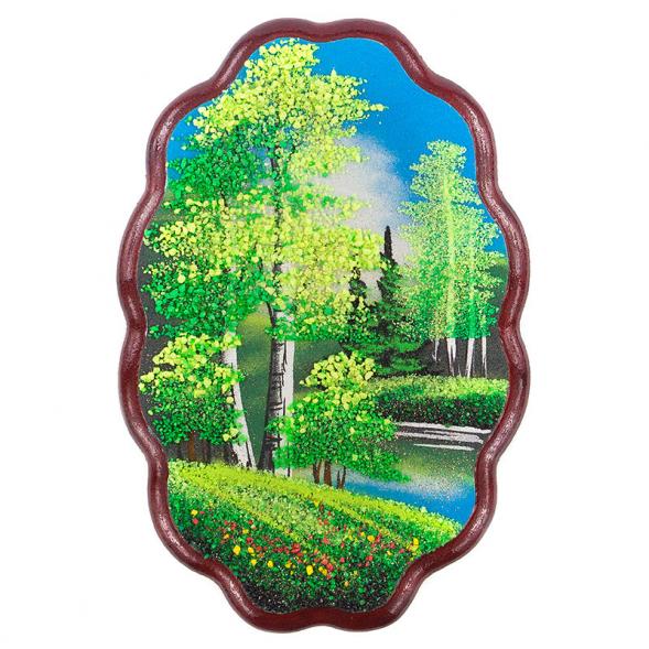 Панно овальное &amp;quot;Лето&amp;quot; 25х16 см каменная крошка 111065