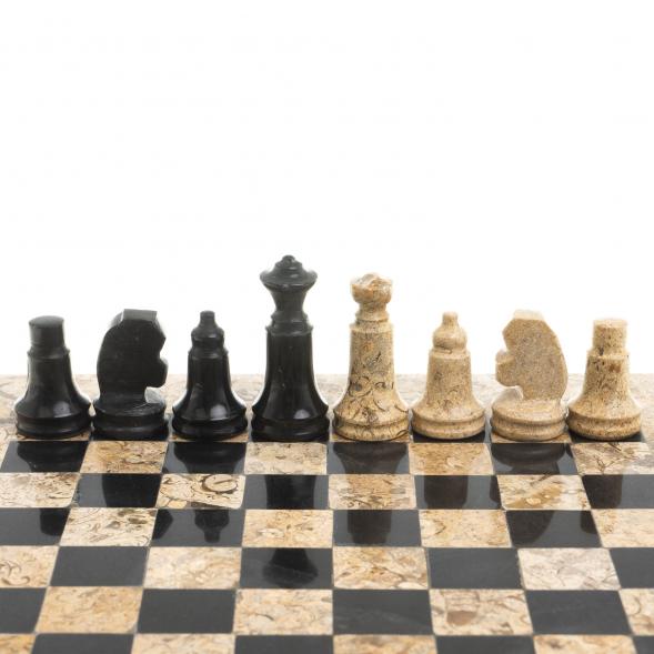 Шахматы &amp;quot;Сувенирные&amp;quot; доска 20х20 см мрамор ракушечник 123536