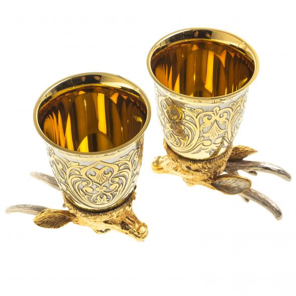 Стопки перевертыши &amp;quot;Олень&amp;quot; 70 мл 2 шт Златоуст 123630