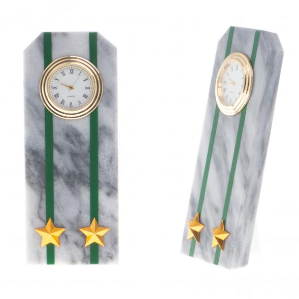 Часы &amp;quot;Погон подполковник ПС ФСБ&amp;quot; из мрамора 124475