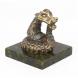 Статуэтка из бронзы на подставке из змеевика «Удав» 117935