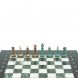 Шахматы &amp;quot;Стаунтон&amp;quot; фигуры бронза / патина 28х28 см из змеевика и мрамора 128213
