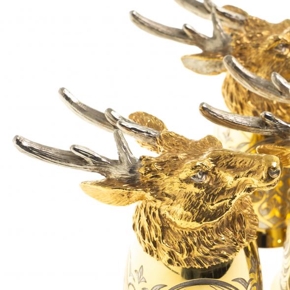 Стопки перевертыши &amp;quot;Олень&amp;quot; 70 мл 3 шт Златоуст 123631