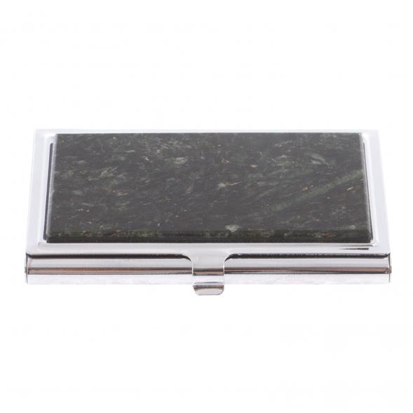 Карманная визитница из камня актиновит 124617