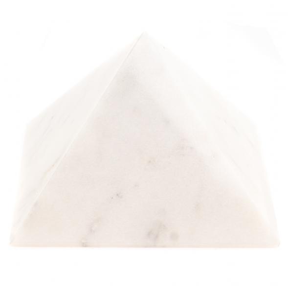 Пирамида 6х6х5 см из белого мрамора 126422