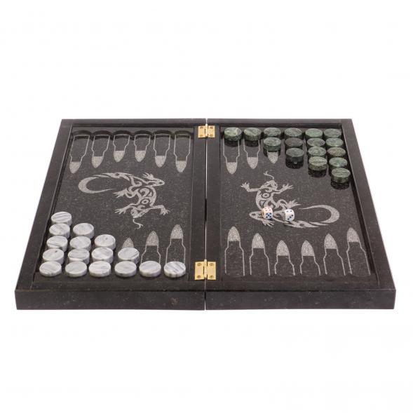 Шахматный набор 3 в 1 &amp;quot;Ящерица&amp;quot; мрамор, гранит с гравировкой 126803