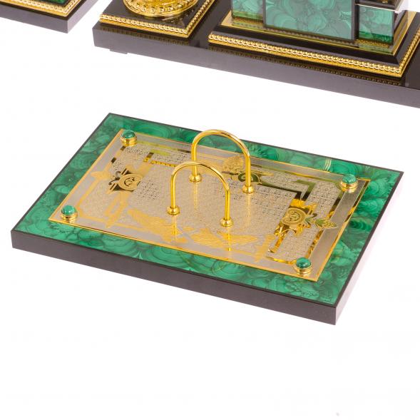 Письменный набор из малахита &amp;quot;Фемида&amp;quot; Златоуст 125278