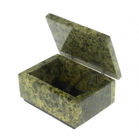 Шкатулка малая из змеевика 9,5х7х5 см 129121