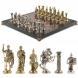 Шахматы эксклюзивные &amp;quot;Римские воины&amp;quot; доска 44х44 см камень лемезит 120705