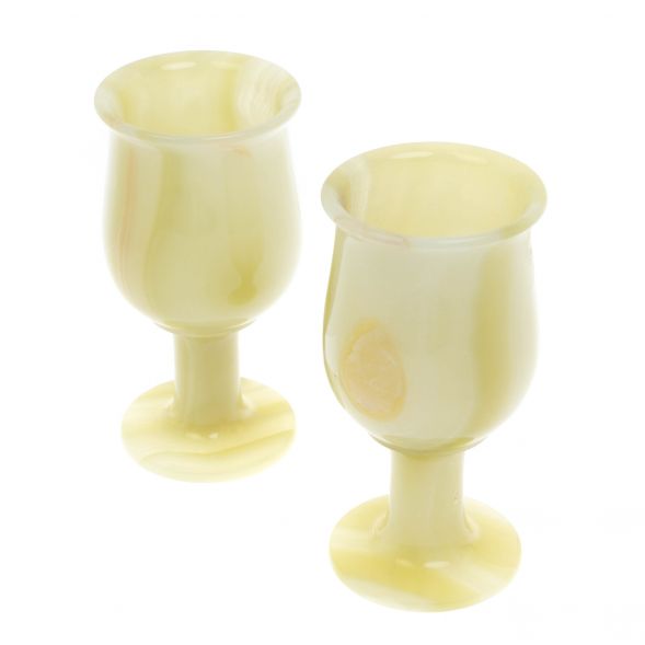 Набор фужеров 2 шт из оникса в футляре 7,5х14,5 см (3х8) 129201